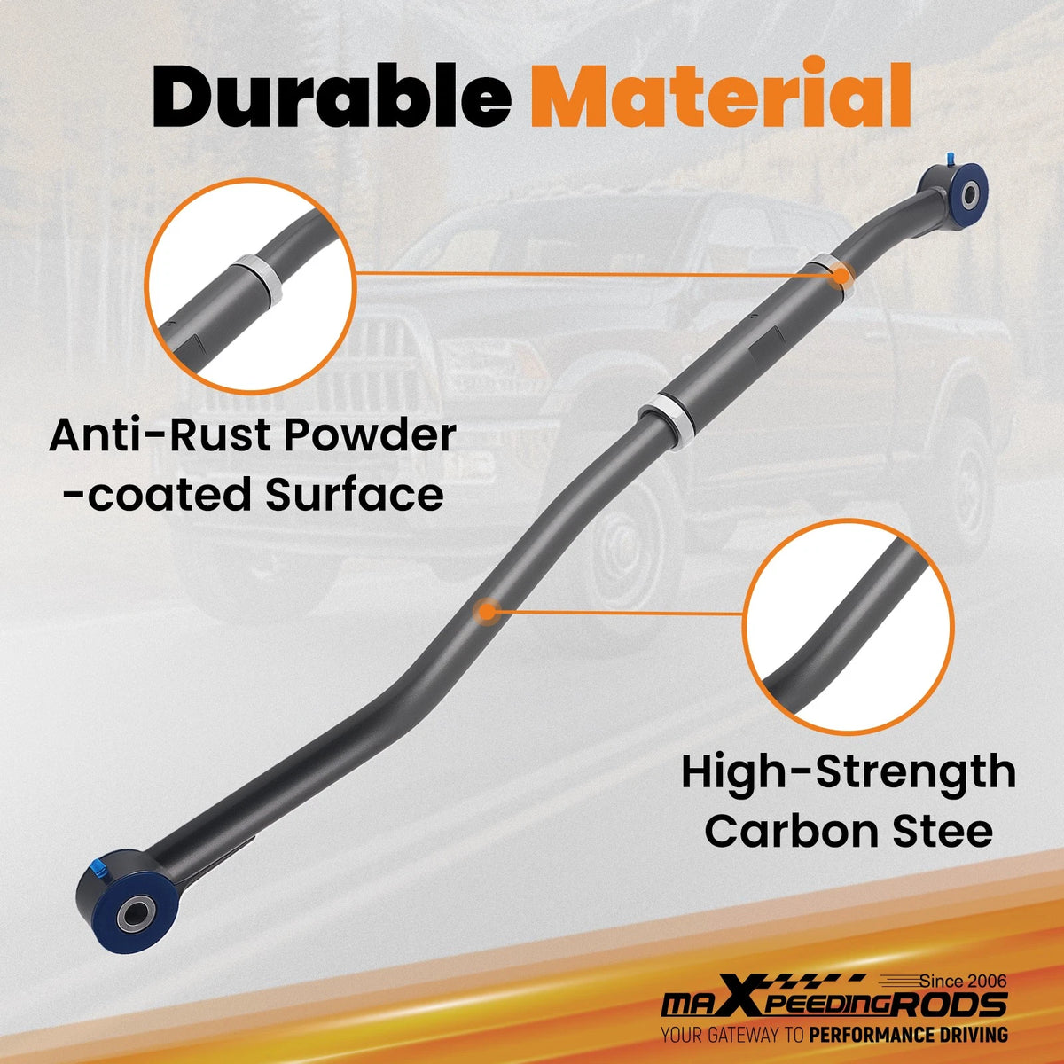 2"-6" Lift Adjustable Track Bar Control Arms for Dodge Ram 2500 3500 (2003–2009)