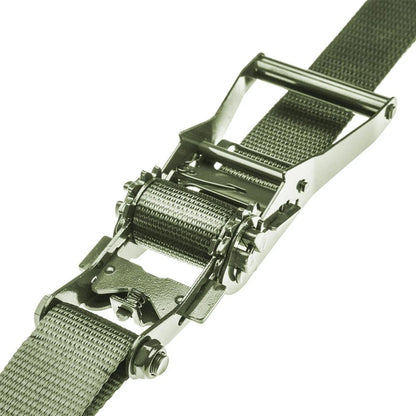 Set of 4 Ratchet Straps 2" x 27' with J-Hooks for Universal Use