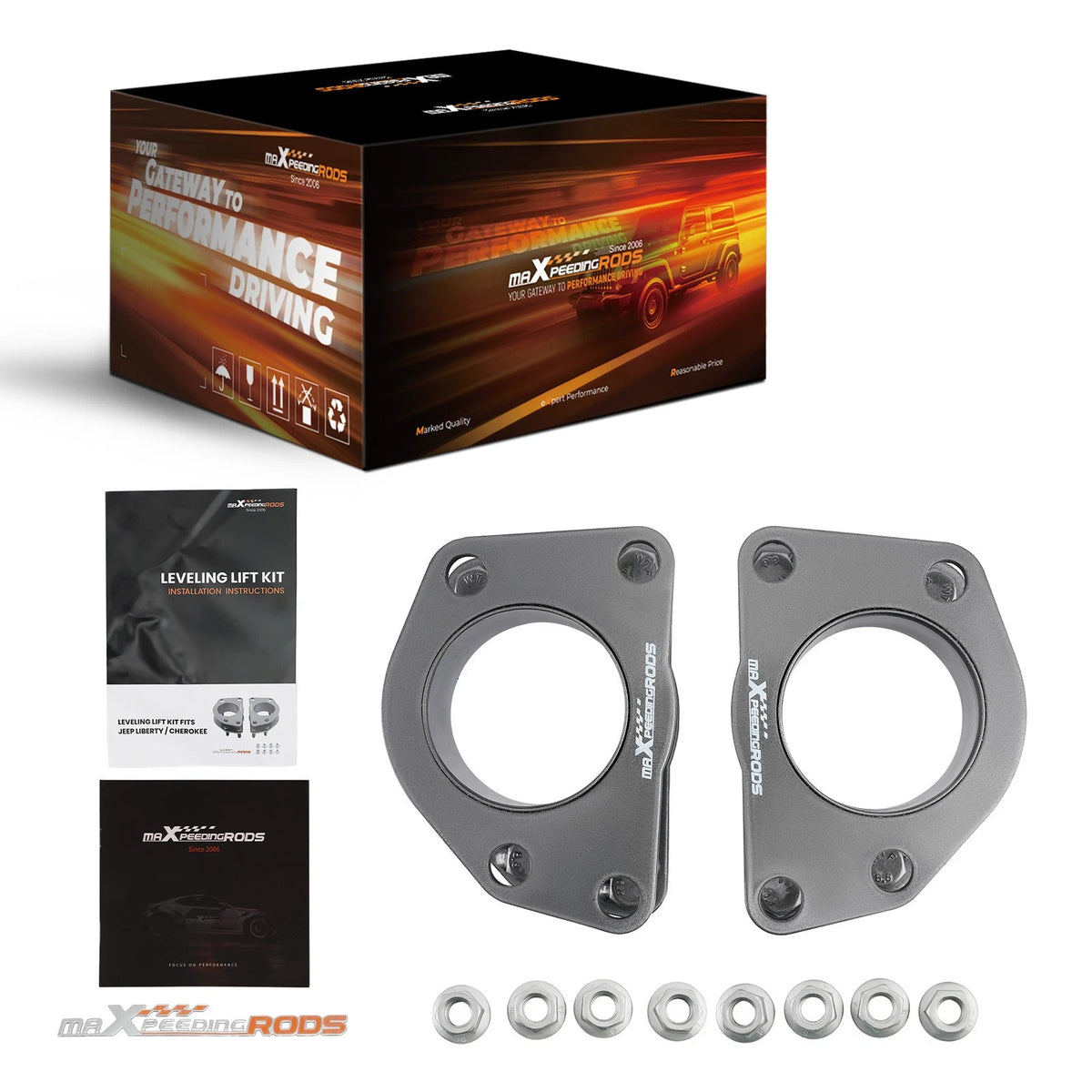 2" Front Leveling Lift Kit for Jeep Liberty KJ KK, Dodge Nitro (2002–2012)