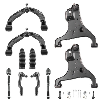 Set of 4 Front Struts, Control Arms, Tie Rods for Nissan Titan (2004–2015) 4WD