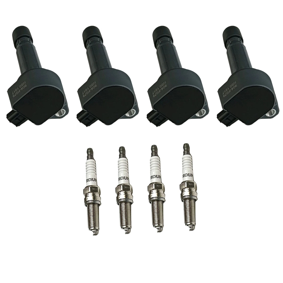 Set of 4 Ignition Coils & Iridium Spark Plugs for Honda Civic (2006–2011) UF582