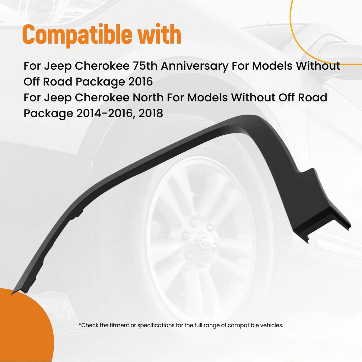 Fender Trim Front Left for Jeep Cherokee Latitude/North (2014–2018)