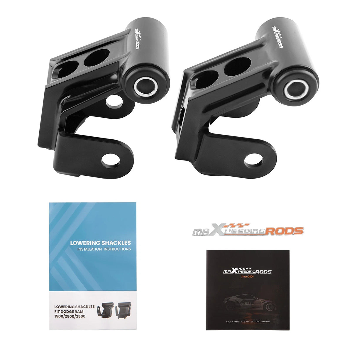 2X 2 Inch Drop Lowering Shackles Kit for Dodge Ram MC 2500 3500 (2003–2013)