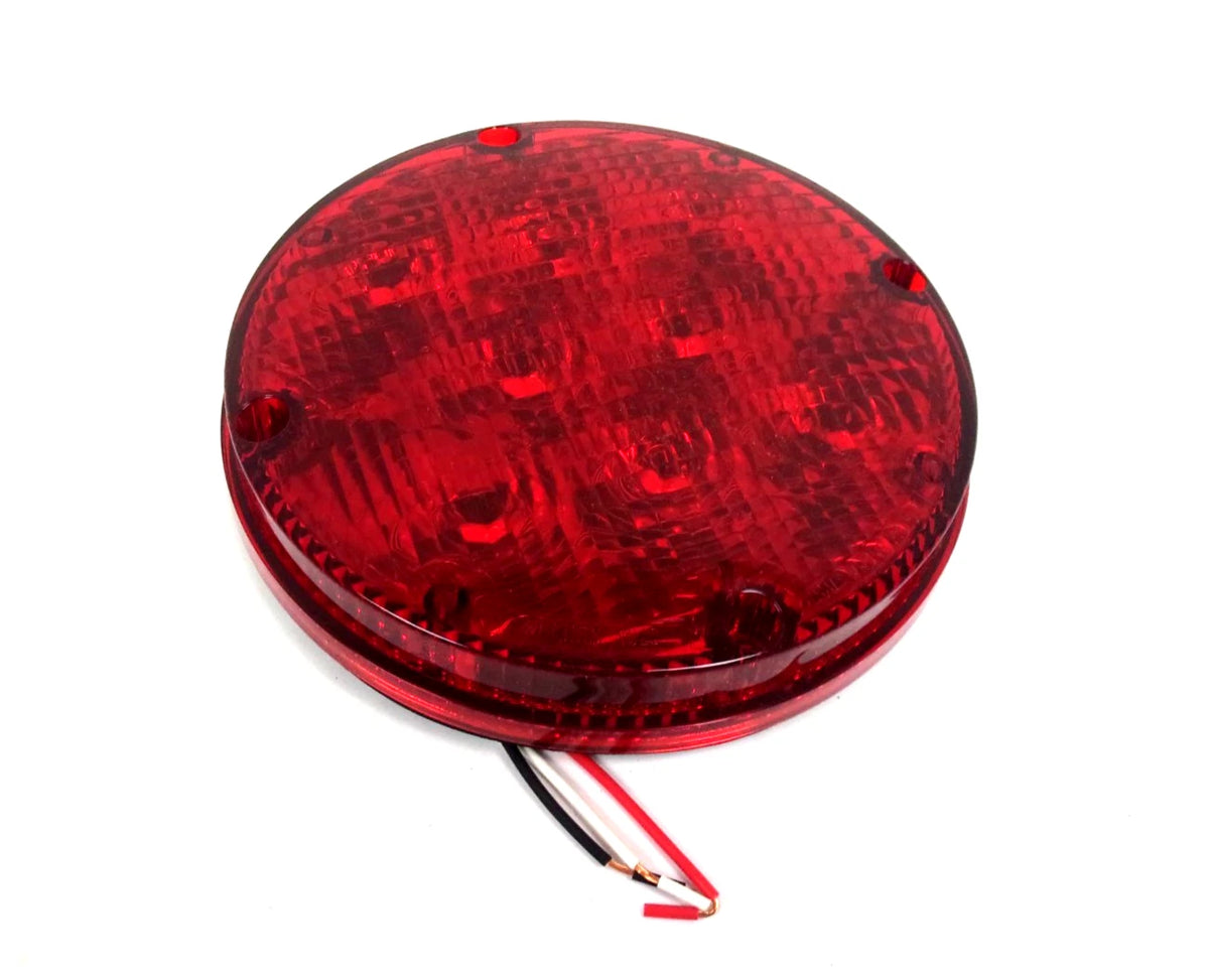 7" Round LED 8-Way Red Warning Light for International (2602851C91, 2229355C1)