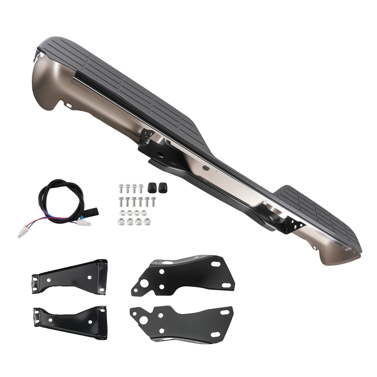 Chrome Step Bumper for Chevy Silverado GMC Sierra C/K 1500 2500 (1988–2000)