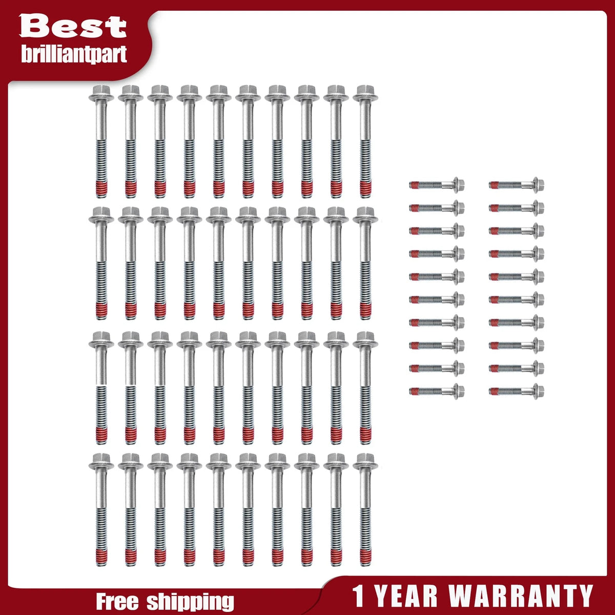 60 Pcs Head Bolts Set for GM Chevy LS2 LS3 L92 4.8 5.3 6.0 (2005–2023)