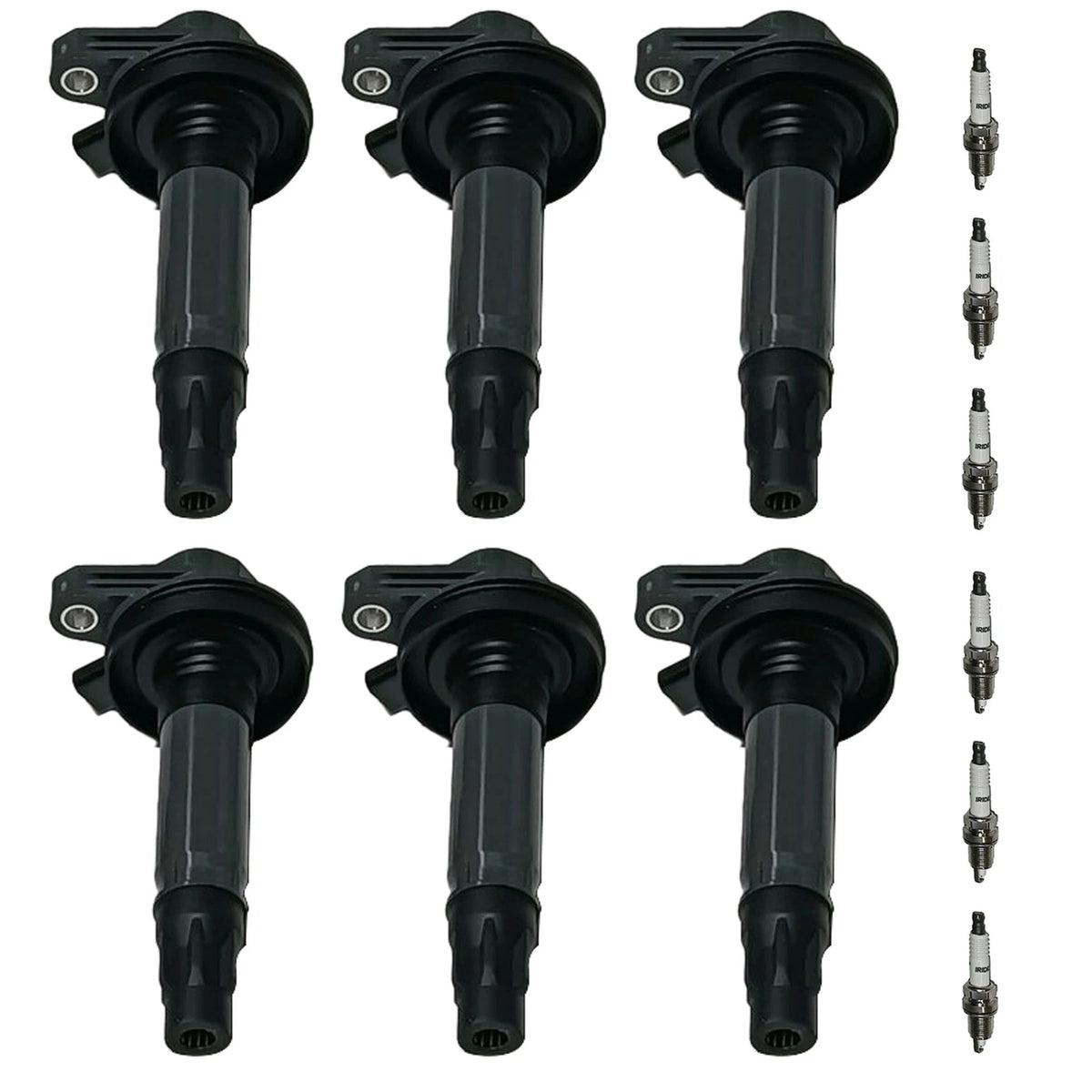 Set of 6 Ignition Coils & Spark Plugs for Ford Mustang MKX Taurus (2017–2018)