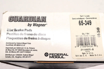 Disc Brake Pad Kit for Wagner 65-349, 2114035-B Guardian (NOS)