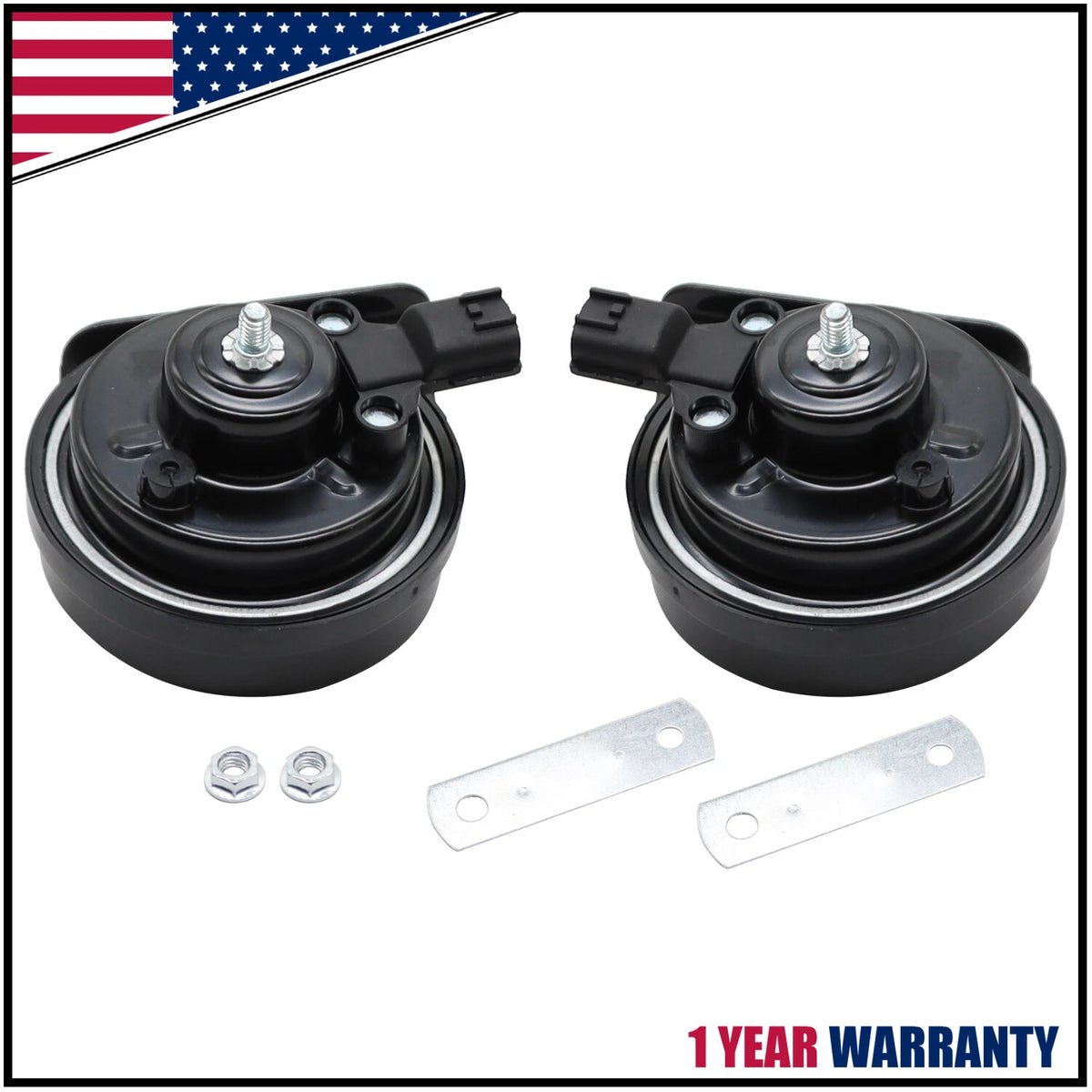 Set of 2 Car Horns for Hyundai Kia (96610-2D100, 96610-22400, 96610-27200)