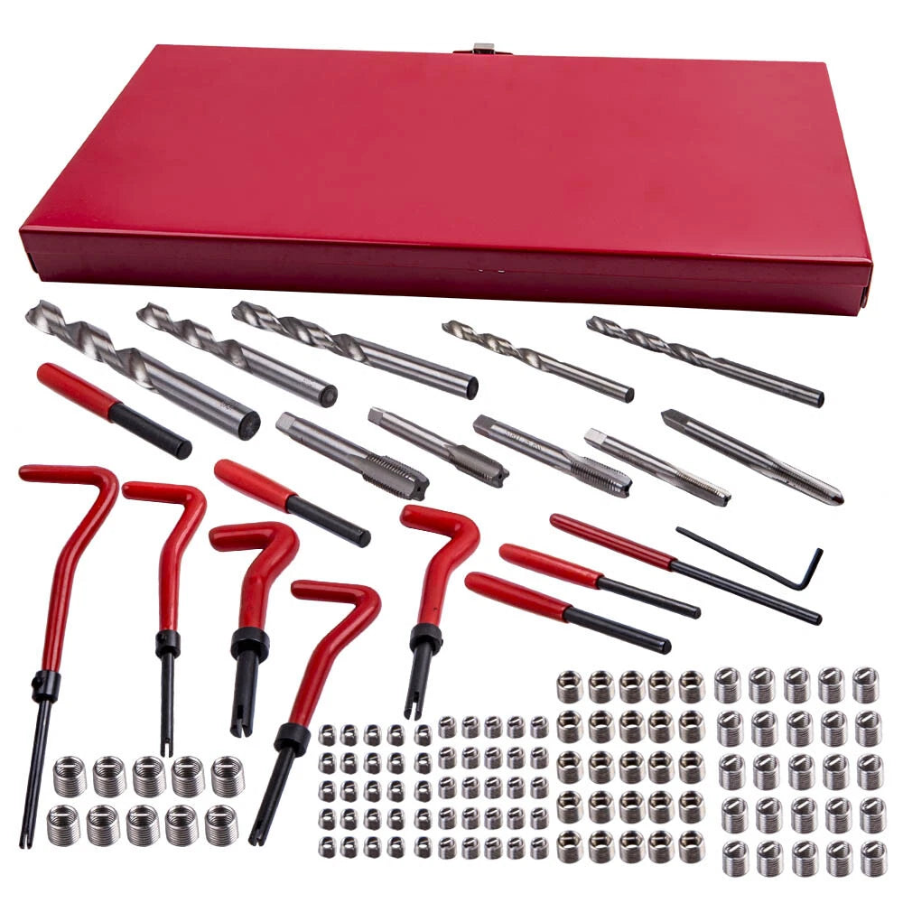 Thread Repair Kit for M5 M6 M8 M10 M12 (Includes Inserts & Drill Bits)