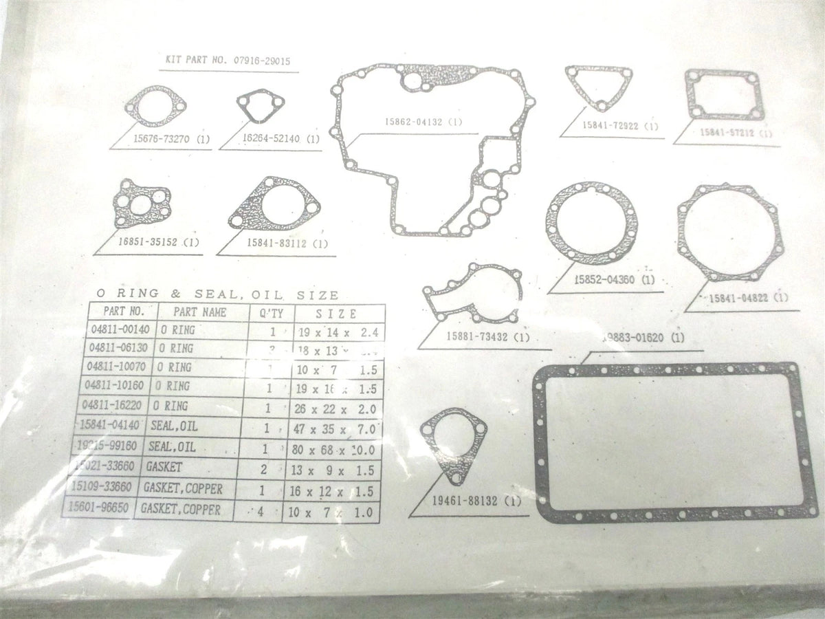 Lower Engine Gasket Kit for Kubota V800 (07916-29015)