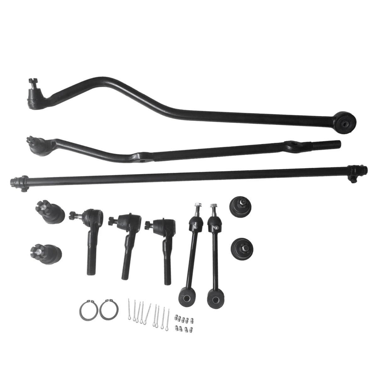13pcs Suspension Tie Rod Drag Link Track Sway Bar Kit for Jeep Wrangler TJ (1997–2006)