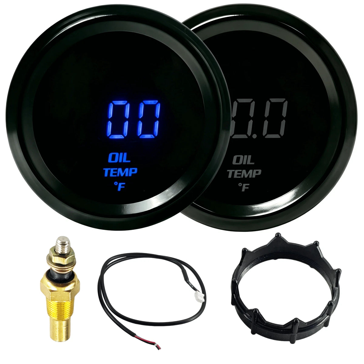 2 Inch Digital LED Oil Temperature Gauge with Sensor Wiring Harness