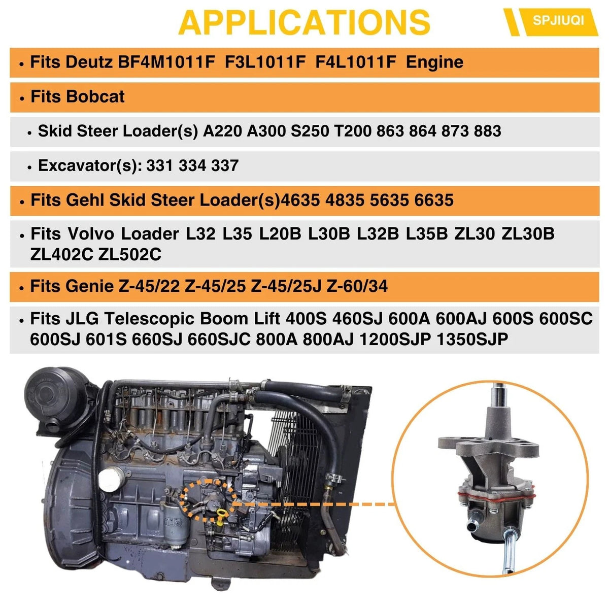 Fuel Pump ZM2904380 for Volvo Loader L20B L30B L32 L35 ZL30 ZL402C