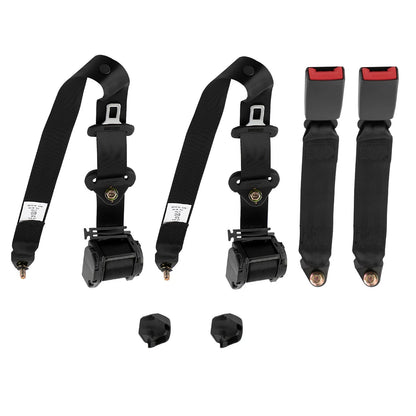 Set of 2 Adjustable 3 Point Retractable Safety Belts for Car Bus Trucks
