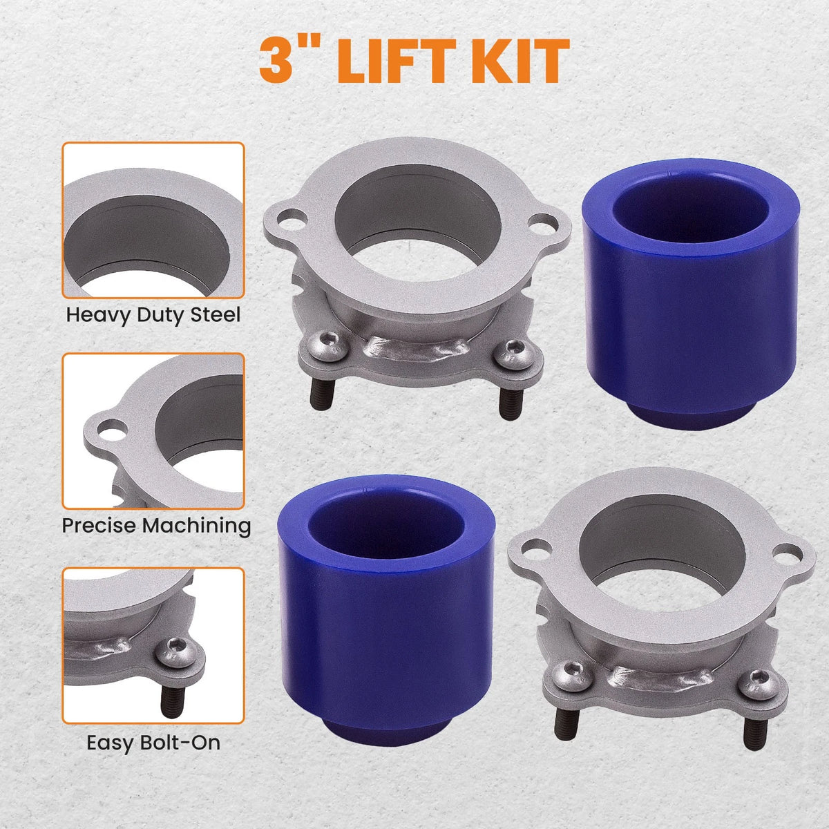 3" Coil Spacer Strut Spacer Set for Chevrolet Trailblazer GMC Envoy (2002–2009)