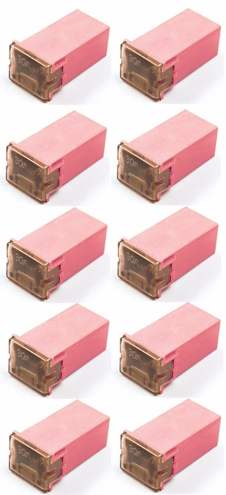 10 Maxi Fuses for (FMX JCASE Type, 30 Amp, 609030)