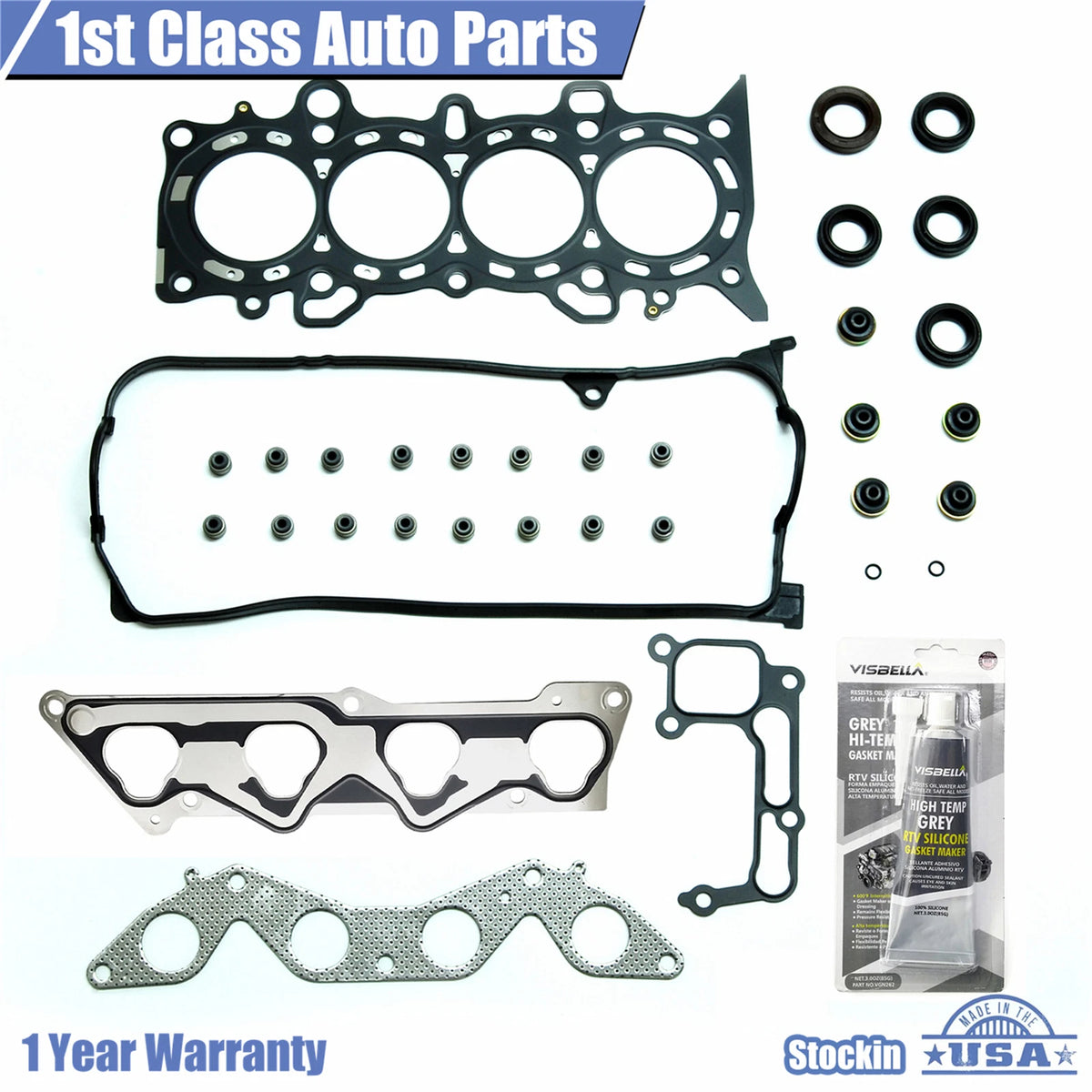 MLS Engine Head Gasket Set for Honda Civic EX HX (2001–2005) D17A2 D17A6