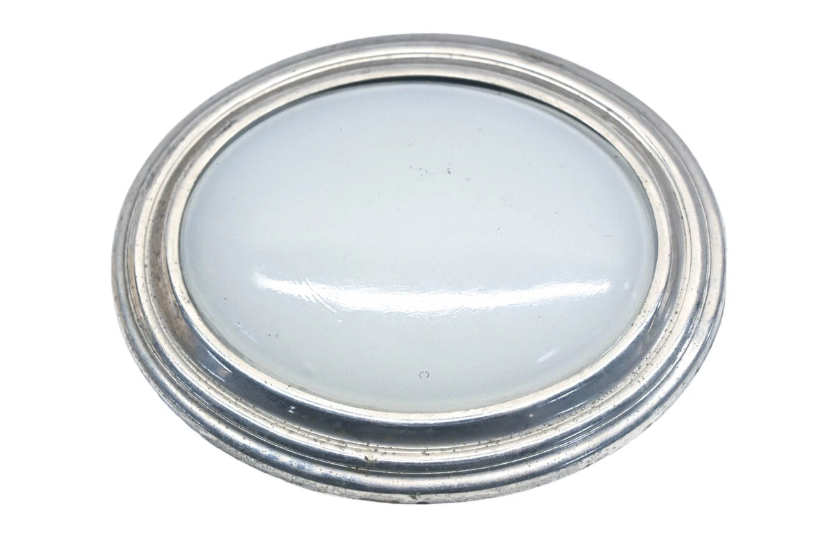 Oval Milk Glass Dome Light & Bezel for Aftermarket MQ021-8 (4-5/8" x 3-7/8")