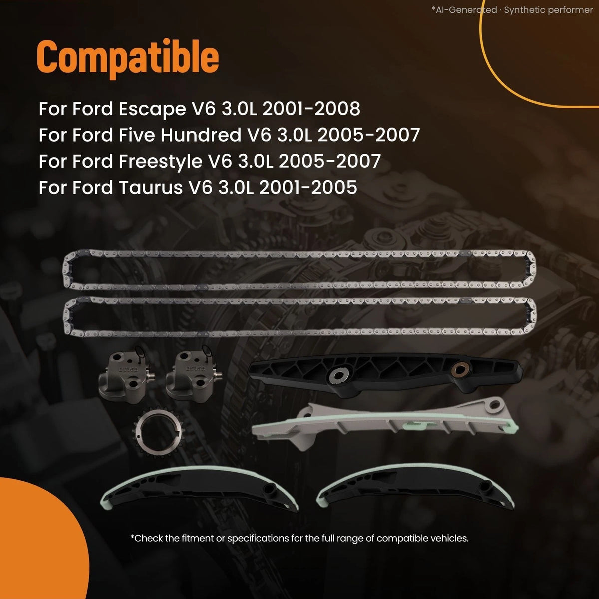 Complete Engine Timing Chain Set for Ford Escape Mazda MPV 3.0L (2001–2008) 76142