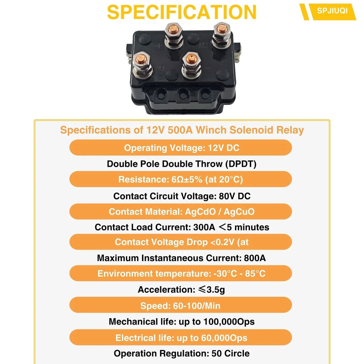 12V Winch Solenoid Relay Contactor Kit for Universal Applications (2010–2023)