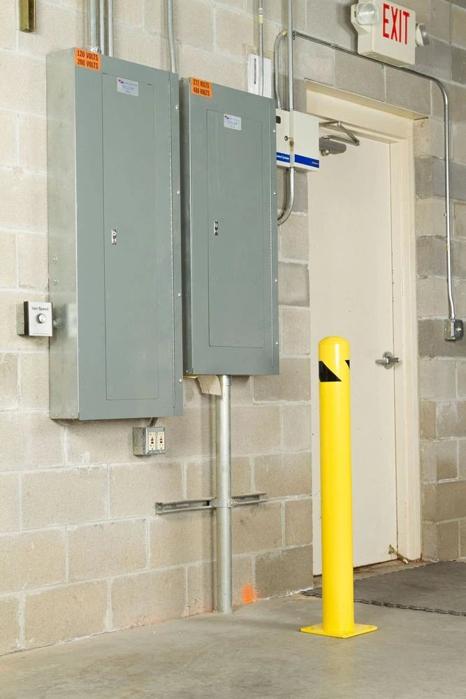42" Vertical Steel Bollard Post Vehicle Safety Barrier for All Vehicles