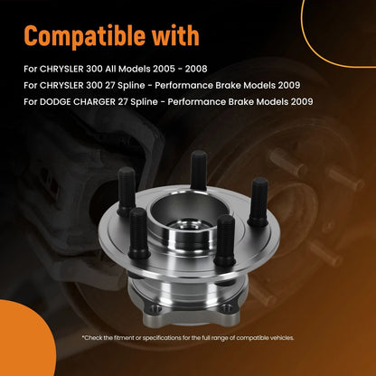Set of 2 Rear LH RH Wheel Hub Bearing Assembly for Chrysler 300 (2005–2009) 512301