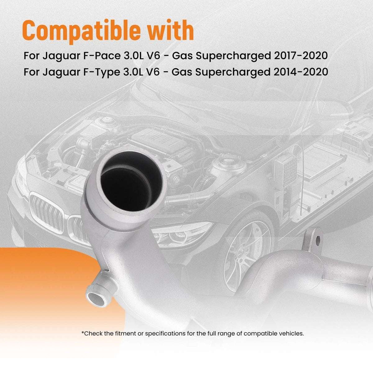 Aluminum Pipe Assembly for Range Rover Sport 3.0L V6 (2014–2019) LR090630