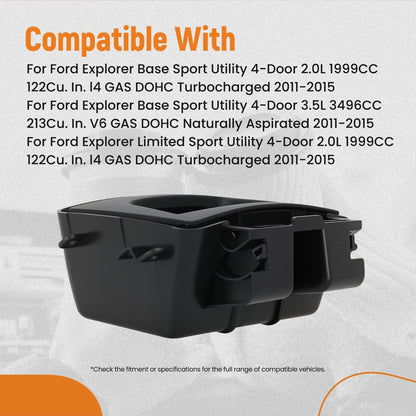 Black Console Center Cup Holder for Ford Explorer (2011–2015) GB5Z7813562BA