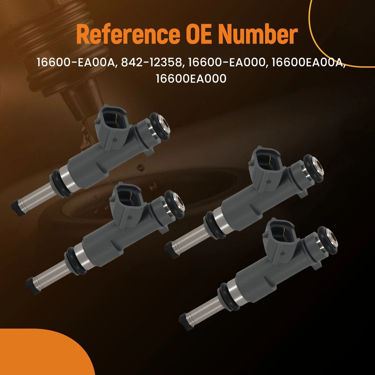 Set of 4 Fuel Injectors for Nissan Frontier 2.5L L4 QR25DE (2005–2019)