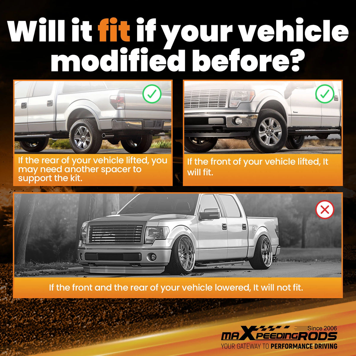 Rear Air Helper Spring Bag Kit for Ford F250 F350 F450 Super Duty (2017–2024) 5000 lbs