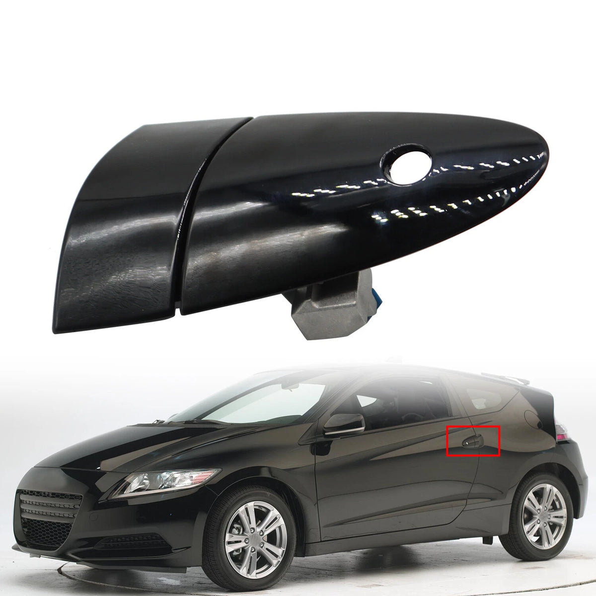 Left Door Outer Handle for Honda CR-Z (2011–2015) - Key Hole, Black