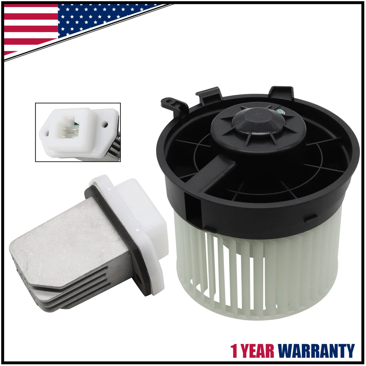 A/C Heater Blower Motor & Resistor for Nissan Rogue (2008–2013) & Sentra (2007–2012)