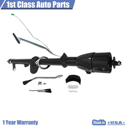 35" Universal Black Tilt Steering Column for Custom Applications (W/O Wheel Adapter)