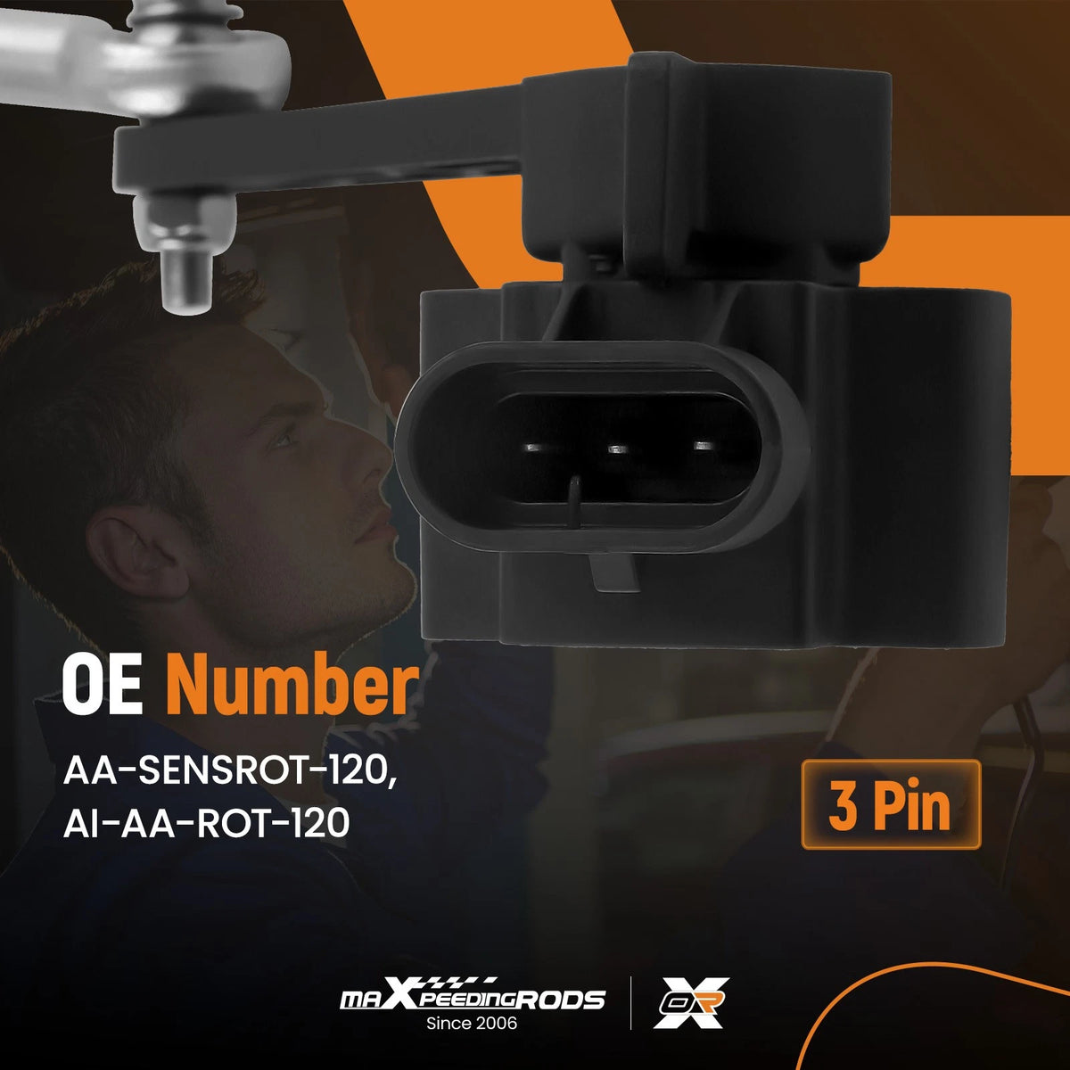 Rear Air Suspension Ride Height Level Sensor for AccuAir E-Level (AAROT120)