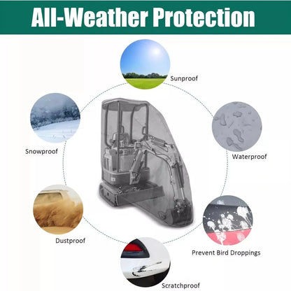 Full Cover for Mini Excavators (Outdoor Waterproof UV Snow Dust Rain Resistant)
