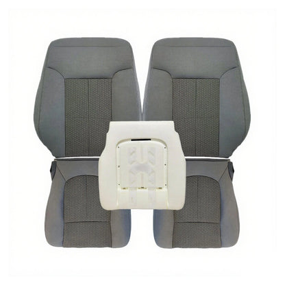 Set of 5 Front Cloth Seat Covers for Ford F350 XLT (2011–2016) Gray