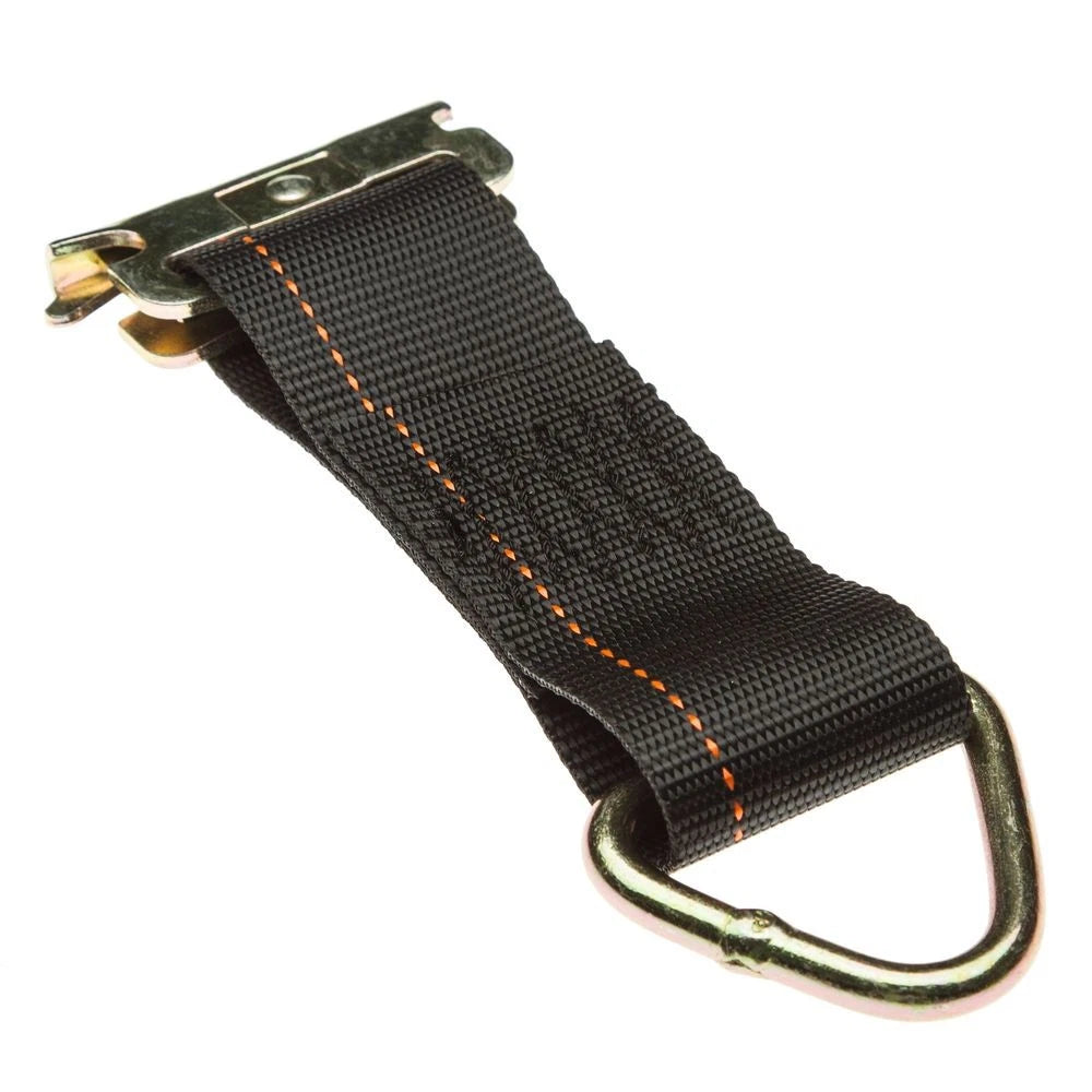 2-Pack E-Track Tie-Down Strap with D-Ring & E-Fitting for S or J-Hooks