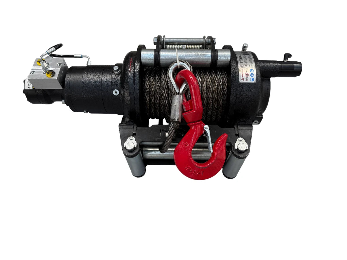 20,000 lbs Hydraulic Winch for TORA (Including 82 ft Steel Cable & Hook)