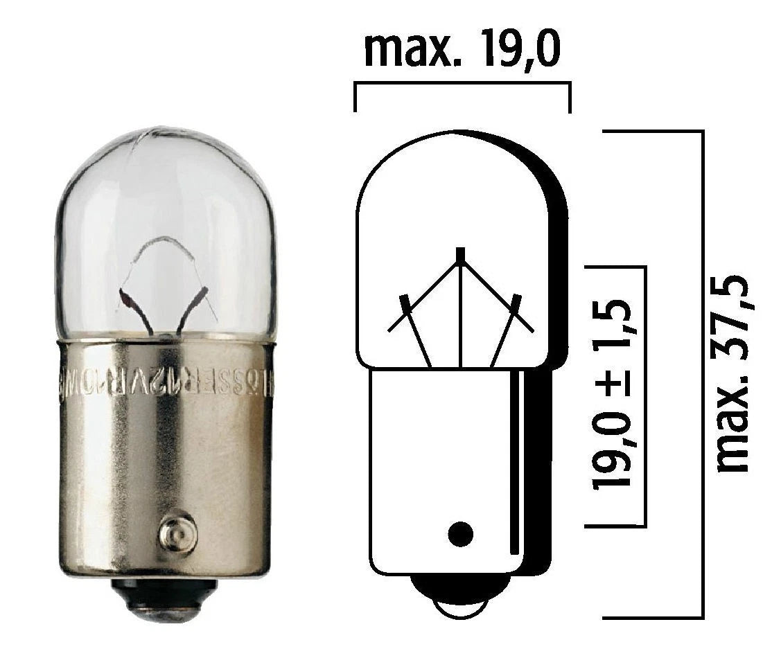 Set of 10 BA15s 12V 10W Tail Lamp Mini Bulbs for Flosser 14025