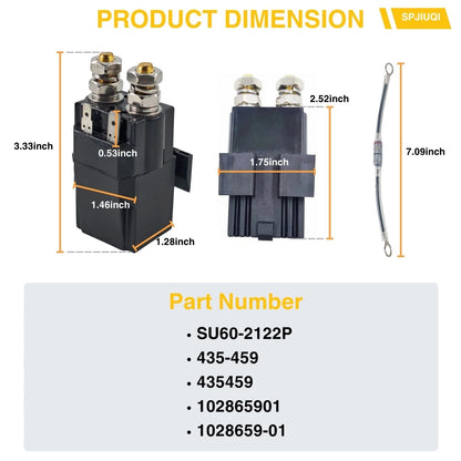 2X 48V Solenoid 102865901 for Club Car Tempo DS Precedent (2020–2023)