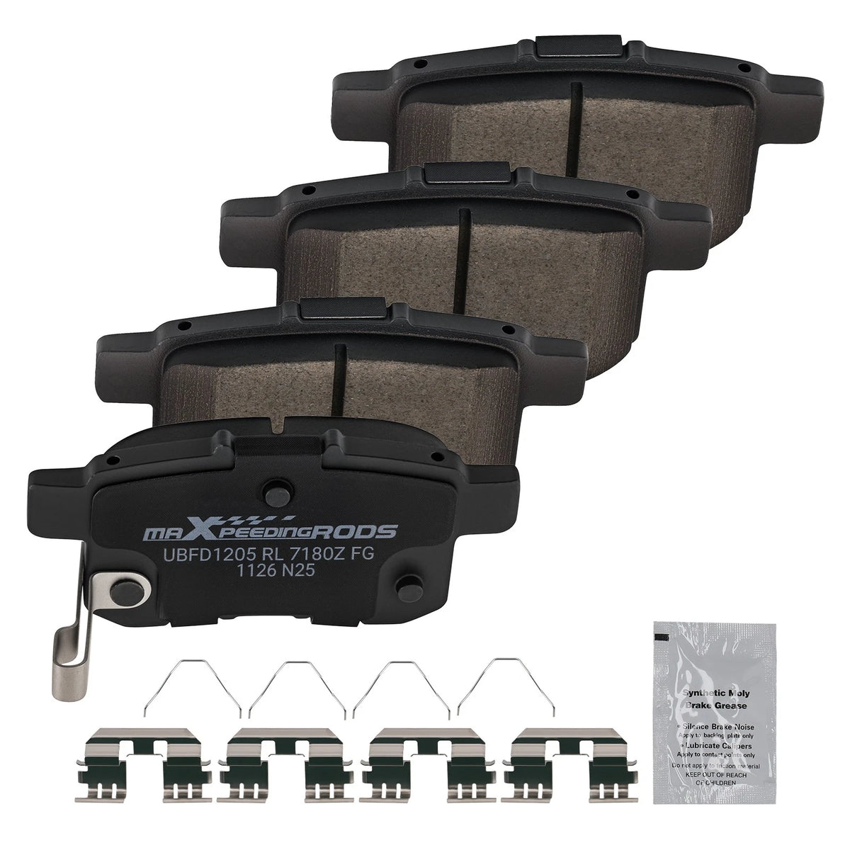 4X Rear Ceramic Brake Pads Kit for Acura TSX (2009–2014), Honda Accord (2008–2017)