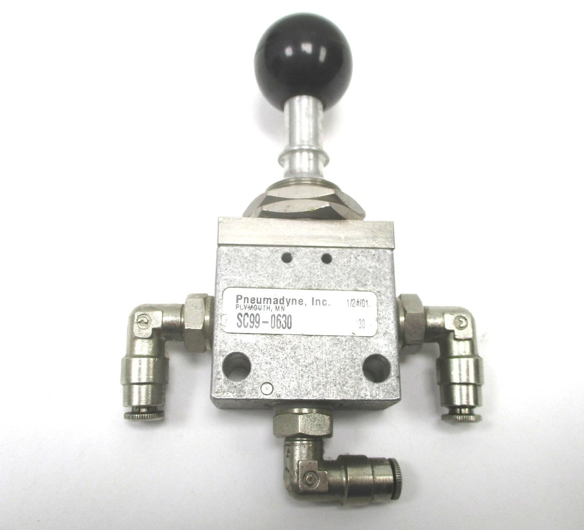 Pneumadyne Toggle Actuated Valve for SC99 (1/8" Push In Connection)