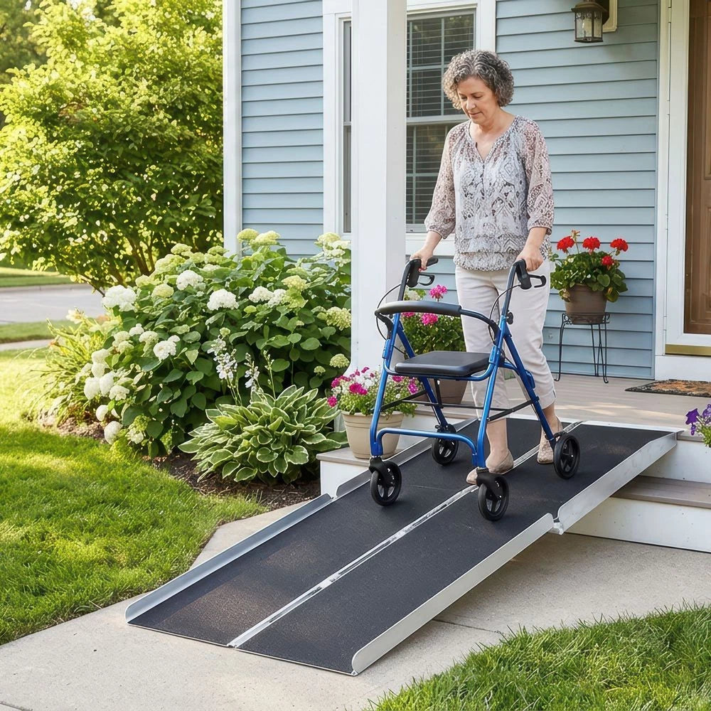5' L Aluminum Multi-Fold Wheelchair Ramp for Universal Use (2010–2023)