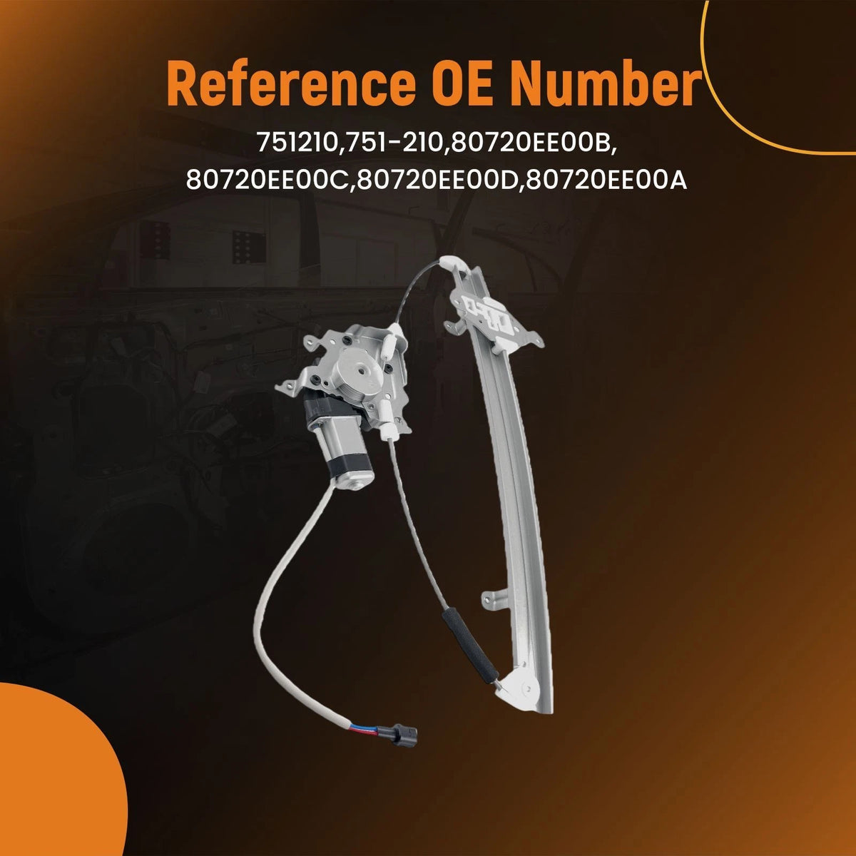 Front Right Window Regulator for Nissan Versa L4 1.8L (2007–2011) 751210