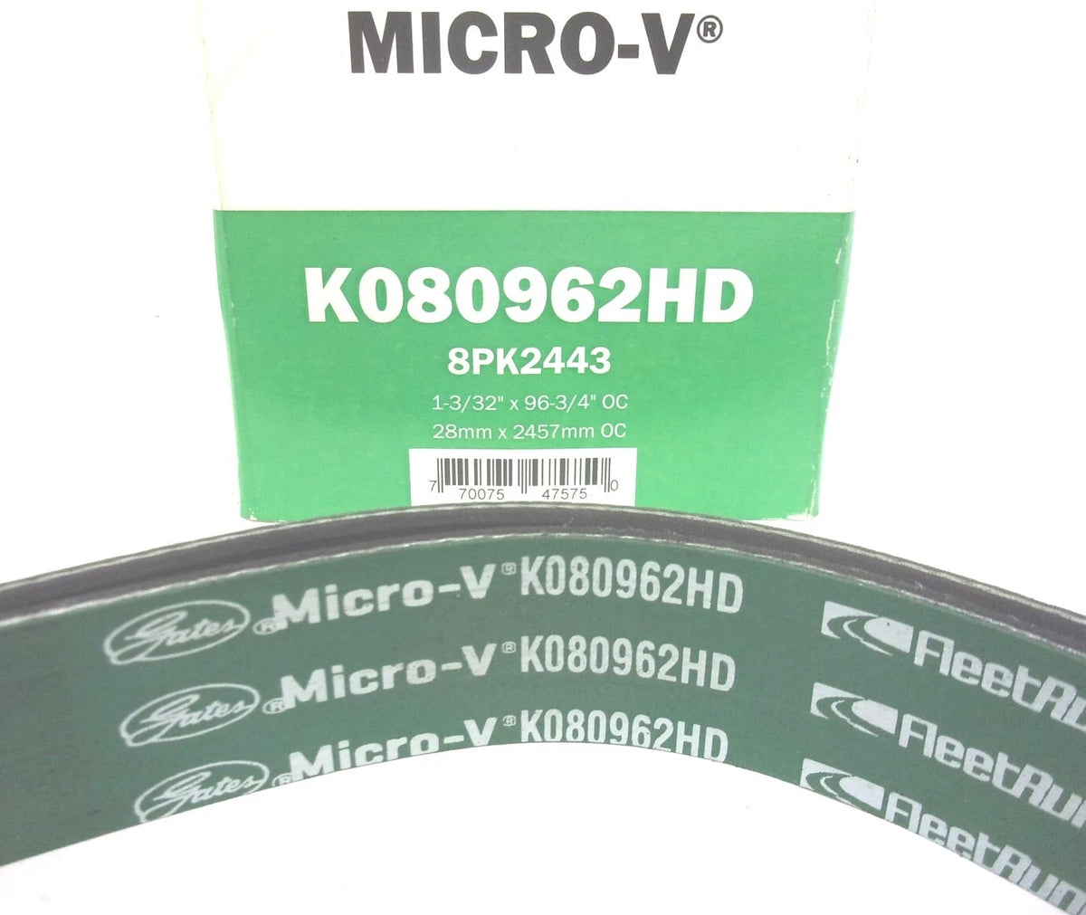 Gates Serpentine Heavy Duty Micro-V Belt K080962HD 8PK2443 for