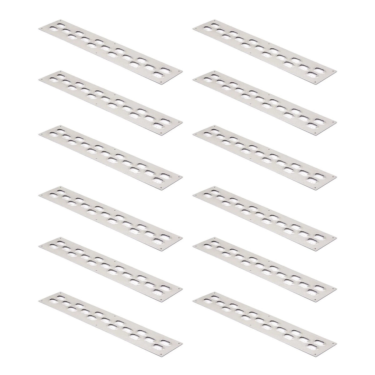 Set of 12 HD Ramps 30" x 6" Trailer Tread with Oval Punch Plate Traction