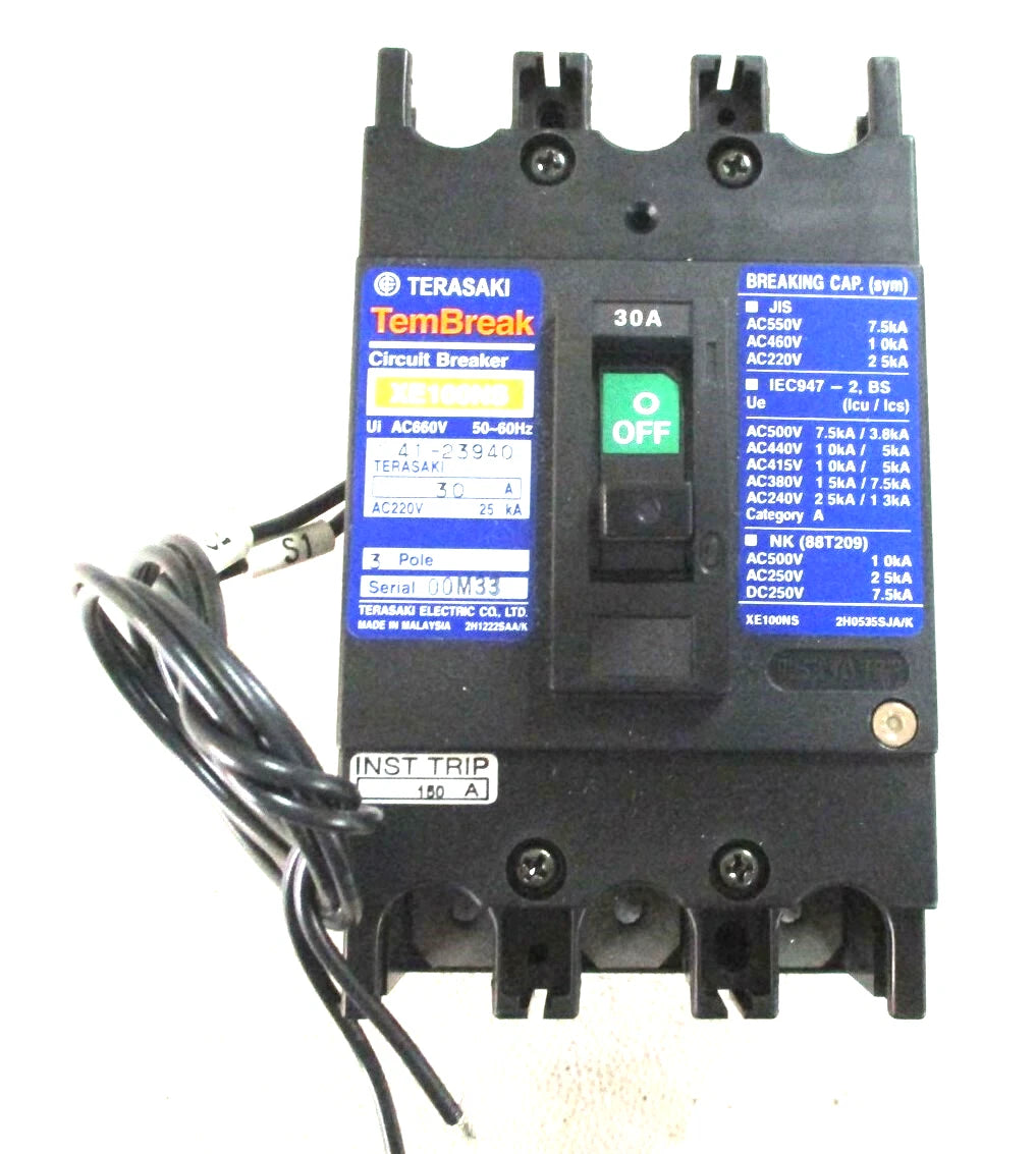 Circuit Breaker for Terasaki XE100NS (30A 660V 12VDC)