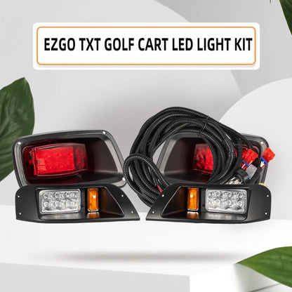 EZGO TXT Golf Cart LED Headlight & Tail Light Kit (1996–2013)