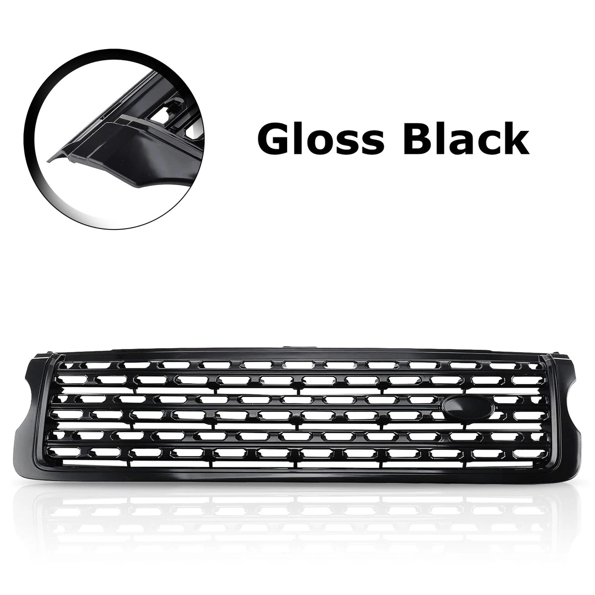 Front Upper Grille for Land Rover Range Rover (2013–2017) LR052715 Glossy Black
